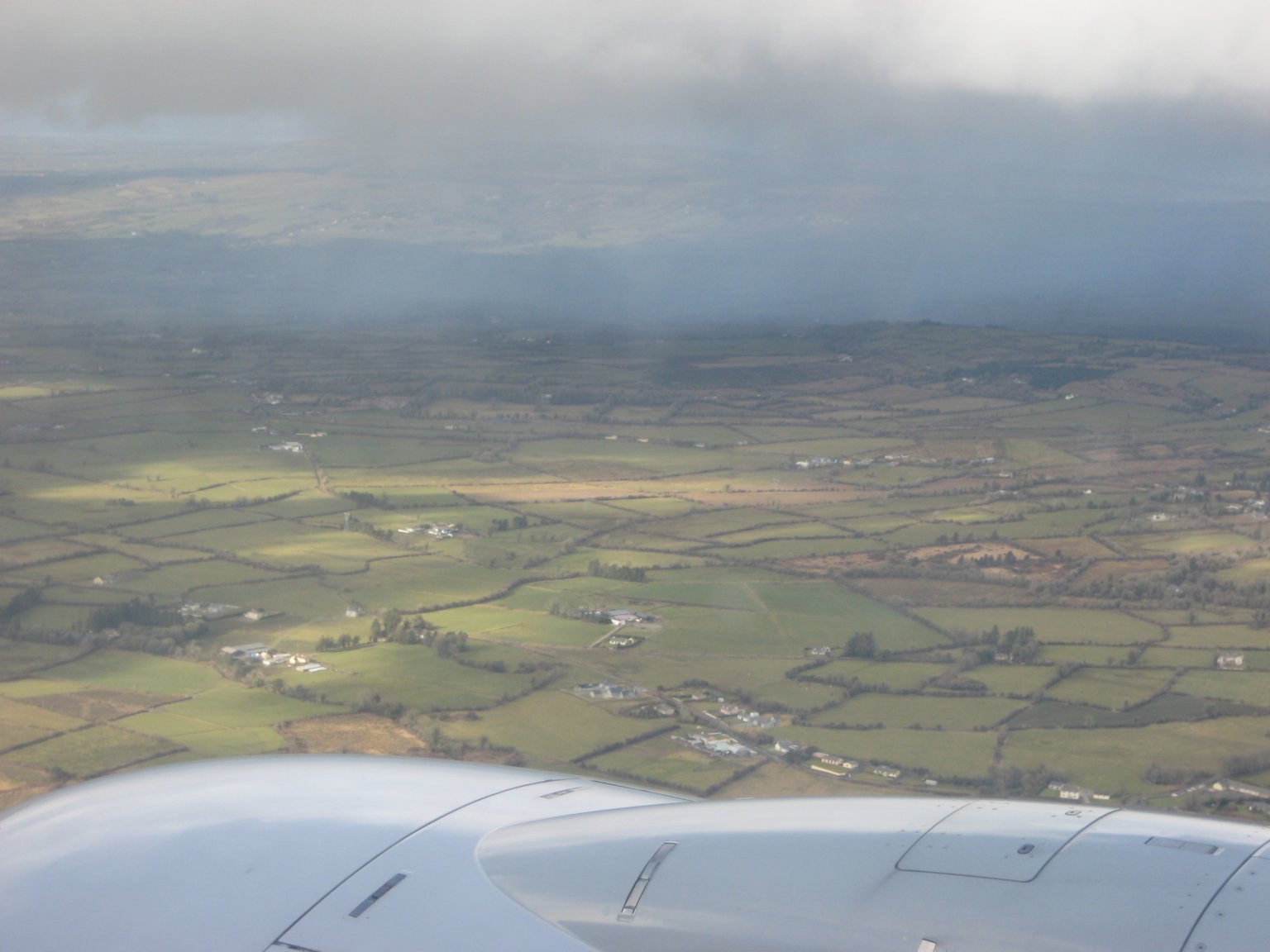 Ireland from the plane