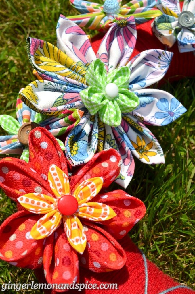 Kanzashi Flower Wreath by gingerlemonandspice