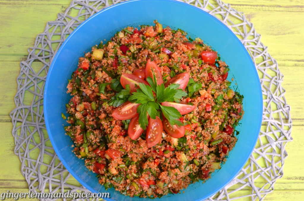 Around The World, Week by Week: Turkey - Kısır, Bulgur Salad by gingerlemonandspice