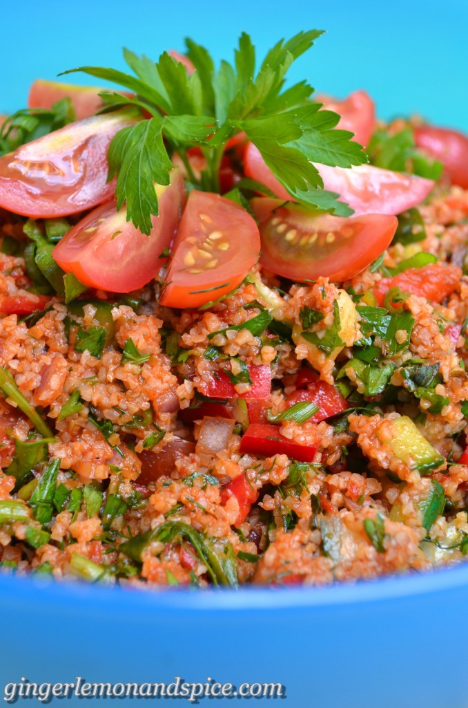 Around The World, Week by Week: Turkey - Kısır, Bulgur Salad by gingerlemonandspice