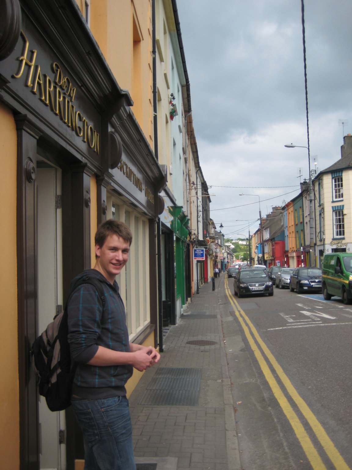 main street in Clonakilty with my brother