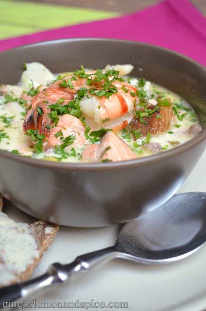 Around The World, Week by Week: Ireland - Seafood Chowder  by gingerlemonandspice