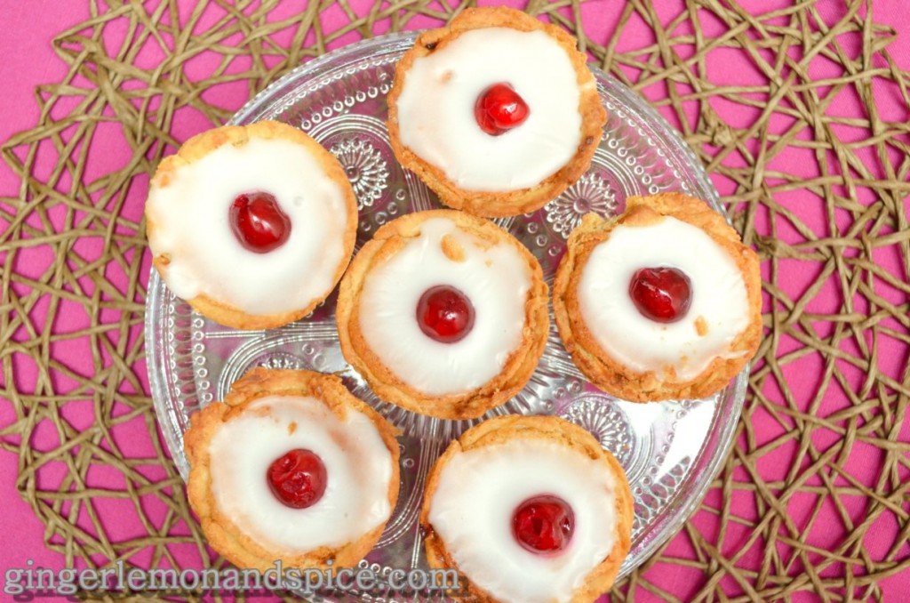 Cherry Bakewell Tarts by ginger, lemon and spice